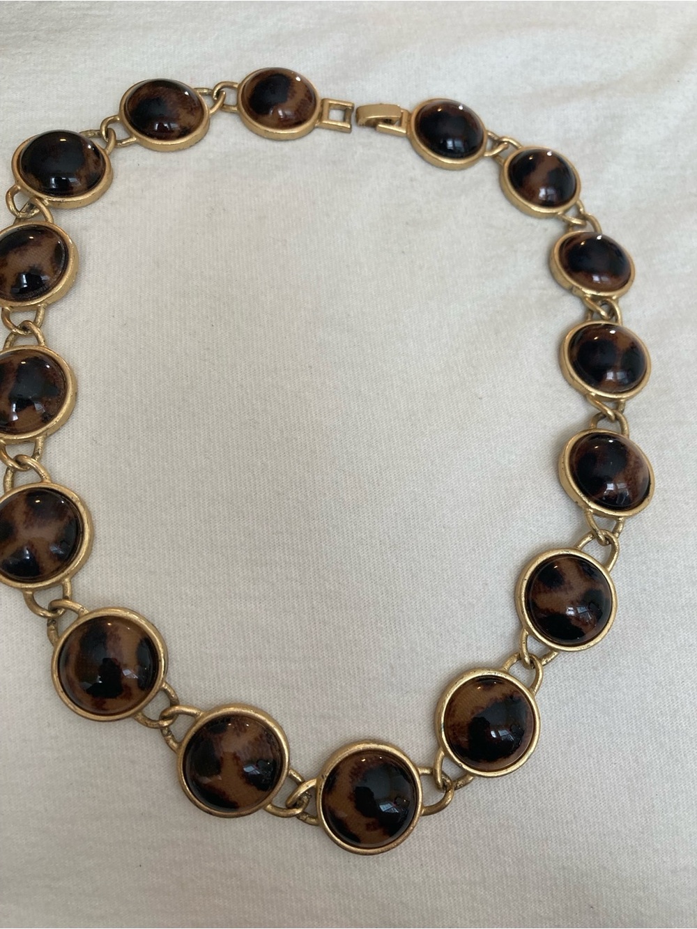 Wild Animal Spotted Print Cabochon Vintage Necklace - Picture 2 of 8